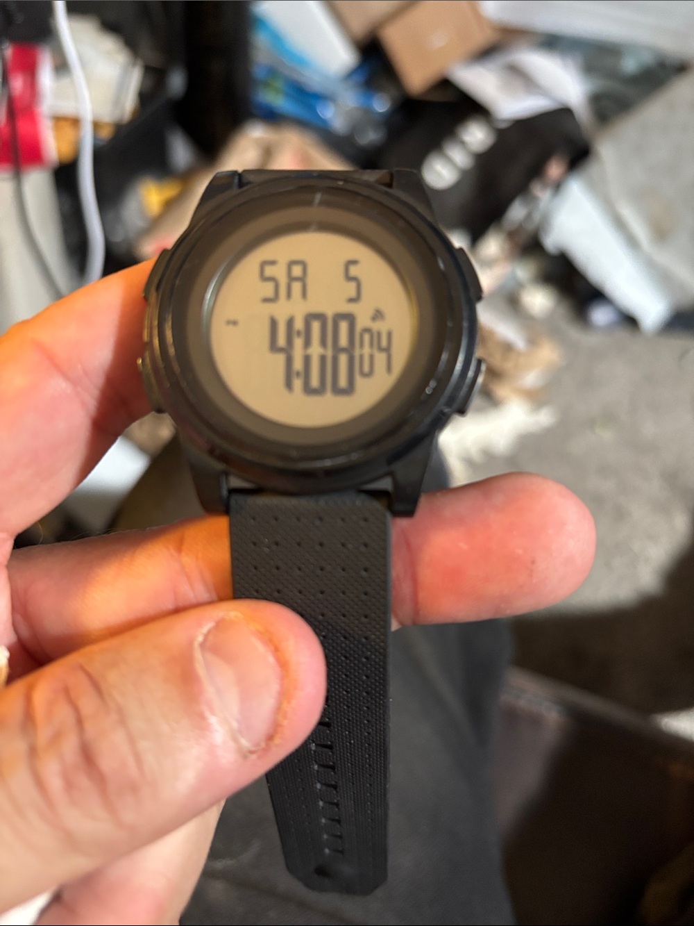 Men's Black Digital Sports Watch - Durable Everyday Wear